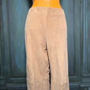 Vintage 100% Leather Soft Suede Tan Pants